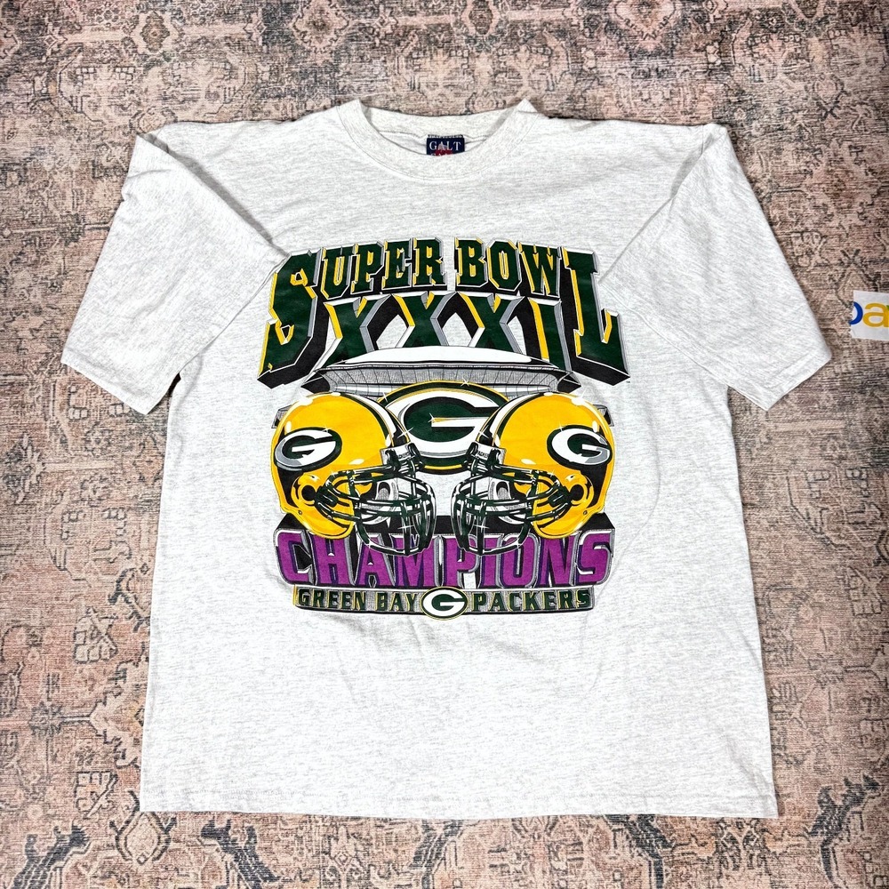 VTG Y2K Green Bay Packers T-Shirt Men's M Matthew Golden Bowl XXXI Champions USA